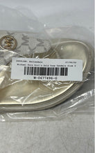 Load image into Gallery viewer, Michael Kors Girls Gold Tone Signature Print Flat Thong Sandals Size 3
