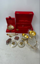 Load image into Gallery viewer, Unbranded Traditional Indian Silver And Gold-Tone Decorative Gift Set With Cases

