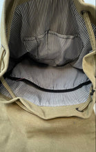 Load image into Gallery viewer, UPS Mens Tan Durable Multi Pocket Adjustable Strap Shoulder Backpack
