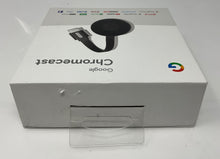Load image into Gallery viewer, Google Chromecast 2nd Generation Black Portable Media Streaming Device In Box
