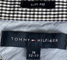 Load image into Gallery viewer, Tommy Hilfiger Mens White Multi Plaid Long Sleeve Slim Fit Dress Shirt 16 32-33
