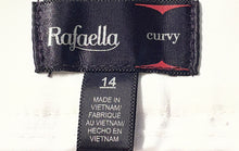 Load image into Gallery viewer, Rafaella Womens Curvy White Flat Front Belt Loops Hook &amp; Bar Cropped Pants Sz 14
