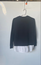Load image into Gallery viewer, Calvin Klein Womens Black White Long Sleeve Shirt Blouse Top Size Small
