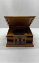 Load image into Gallery viewer, RCA Antique Brown Wood Chaplin 3-Speed Music Radio Recorder Turntable Not Tested
