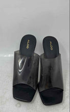 Load image into Gallery viewer, Aldo Womens Ybendaviel Black Clear Square Toe Heeled Mule Sandals Size 10
