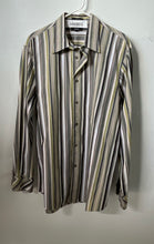 Load image into Gallery viewer, Alfani Mens Multicolor Striped Long Sleeve Collared Button-Up Shirt Size L
