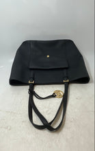 Load image into Gallery viewer, Michael Kors Womens Black Saffiano Leather Outer Flap Pocket Charm Tote Handbag
