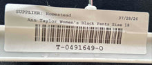 Load image into Gallery viewer, Ann Taylor Womens Black Pleated Front Belt Loops Back Pockets Dress Pants Sz 18
