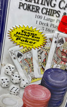 Load image into Gallery viewer, Cardinal Texas Tournament 100 Pcs 4681 Deluxe Playing Cards Poker Chips Dice Set
