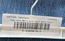 Load image into Gallery viewer, Hugo Boss Mens Blue Stretch Pockets Straight Leg Jeans Size Large
