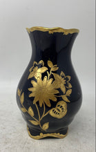 Load image into Gallery viewer, Vintage J.L. Menau Graf Von Henneberg Echt Kobalt Blue And Gold Porcelain Vase
