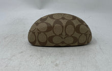 Load image into Gallery viewer, Coach Mens Beige Signature Print Hard Clamshell Sunglasses Case
