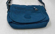 Load image into Gallery viewer, Kipling Womens Sabian Blue Adjustable Strap Crossbody Purse With Monkey Keychain
