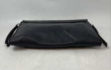 Load image into Gallery viewer, Prune Womens Black Silver-Tone Faux Leather Studded Eyelet Flap Clutch Handbag
