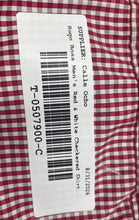 Load image into Gallery viewer, Hugo Boss Mens Red &amp; White Checkered Slim Fit Stretch Dress Shirt Size 16
