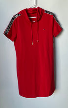 Load image into Gallery viewer, Tommy Hilfiger Womens Red Short Sleeve Pullover Hoodie Dress Size Medium
