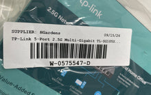 Load image into Gallery viewer, TP-Link TL-SG105S-M2 Black 5-Port 2.5G Multi-Gigabit Ethernet Switch Not Tested

