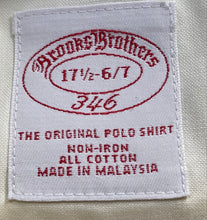 Load image into Gallery viewer, Brooks Brothers Mens Yellow Cotton Non-Iron Long Sleeve Dress Shirt Size 17 1/2
