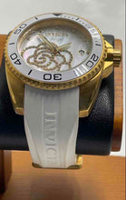 Load image into Gallery viewer, Authentic Invicta Women's Angel White Silicone Gold-Tone Crystal Watch
