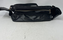 Load image into Gallery viewer, Unbranded Unisex Black Leather Zipper Pockets Multipurpose Fanny Pack Bag

