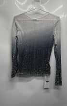 Load image into Gallery viewer, Akira Womens Night Sky Multicolor Ombre Print Mesh Rhinestone Blouse Top Size S
