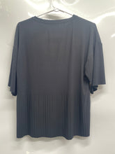 Load image into Gallery viewer, Zara Womens Black Ribbed Short Sleeve Crew Neck Pullover T-Shirt Size Medium
