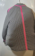 Load image into Gallery viewer, Basler Womens Black Pink Houndstooth Long Sleeve Blouse Top Size 46F With Tag
