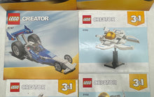 Load image into Gallery viewer, Lot Of 9 Pcs Assorted Lego Creator 3-In-1 Booklet Instructions Manuals
