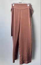 Load image into Gallery viewer, Express Womens Brown Elastic Waist Side-Zip Wide-Leg Ankle Pants Size XS
