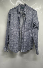 Load image into Gallery viewer, Lauren Ralph Lauren Mens Blue White Regular Fit Button-Up Shirt Size Medium
