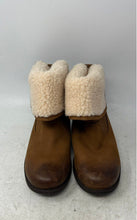 Load image into Gallery viewer, UGG Womens Aldon Brown Leather Sheepskin Foldover Winter Snow Boots Size 6
