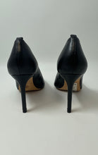Load image into Gallery viewer, Antonio Melani Womens Lillian Black Leather Pointed Toe High Pump Heels Sz 6.5M
