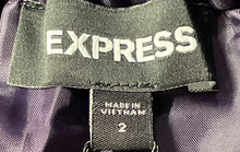 Load image into Gallery viewer, Express Womens Purple Floral Ruffle Tiered Belted Side Zip Mini Skirt Size 2
