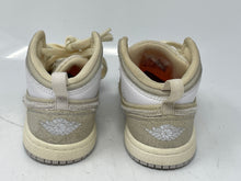 Load image into Gallery viewer, Authentic Nike Kids Jordan 1 Mid SE Beige White Sneaker Shoes Size 10C
