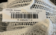 Load image into Gallery viewer, Chico's Womens White Open-Knit V-Neck Pullover Poncho Blouse Top Size S/M
