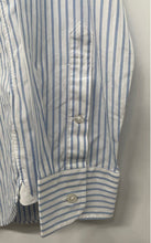 Load image into Gallery viewer, J.Crew Mens Blue White Striped Ludlow Long Sleeve Button-Up Shirt Size Medium
