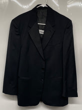 Load image into Gallery viewer, Adolfo Mens Black Wool Long Sleeve Notch Lapel Lined Two-Button Blazer Size 40R
