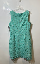 Load image into Gallery viewer, Tahari Womens Green Sleeveless Round Neck Cutout Lace Sheath Dress Size 12 W/Tag
