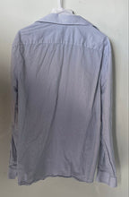 Load image into Gallery viewer, Michael Kors Mens Blue White Geometric Long Sleeve Slim Fit Dress Shirt Size XL
