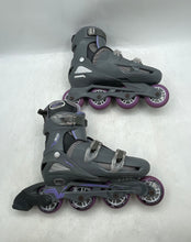 Load image into Gallery viewer, Roller Derby Mens Gray Ratchet Buckle Ankle Inline Skates Size 6-9
