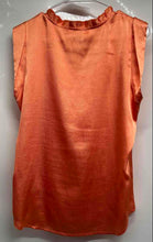 Load image into Gallery viewer, Michael Kors Womens Orange Ruffled Neckline Pullover Blouse Top Size L/G
