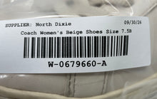 Load image into Gallery viewer, Coach Womens Clip Low Top Beige Lace-Up Sneaker Shoes Size 7.5B
