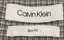 Load image into Gallery viewer, Calvin Klein Mens Gray Printed Long Sleeve Slim Fit Button-Up Shirt Size M
