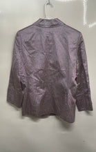 Load image into Gallery viewer, Dana Buchman Womens Purple Textured Notch Lapel Three-Button Blazer Size 10
