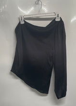 Load image into Gallery viewer, Mango Womens Black Long Sleeve One Shoulder Side Zipper Blouse Top Size 6
