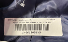 Load image into Gallery viewer, Lauren Ralph Lauren Mens Blue Long Sleeve Notch Lapel Two-Button Blazer Size 42L
