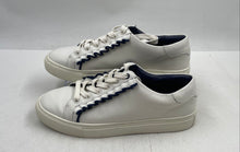 Load image into Gallery viewer, Authentic Tory Burch Womens White Blue Leather Sports Sneaker Shoes Size 9M
