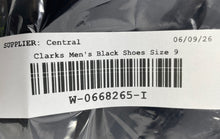 Load image into Gallery viewer, Clarks Mens Tilden Free Black Leather Square Toe Slip-On Loafer Shoes Size 9W
