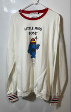 Load image into Gallery viewer, The Laundry Room Womens White Little Miss Bossy Pullover Sweatshirt Size Large

