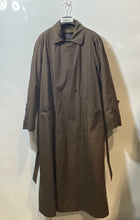 Load image into Gallery viewer, Sanyo Womens Brown Belted Double Trench Coat With Tartan Inner Lining Size 16
